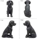 Clever Resin Dog Figurine for Garden Gray Retriever Statue Extraordinarily Life-Like Labrador Dog Statue Home Decor Amazing Likeness Hand Painted Resin 11 inch