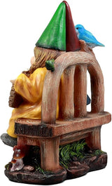 Ebros Grow Old with Me Mr and Mrs Gnome Statue 11" Tall for Patio Garden Lawn Home Decor Figurine (1)
