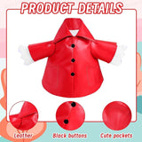 Raincoat Goose Outfits Spring Porch Goose Outfit Summer Yard Clothes for 23" Lawn Outdoor Garden Yard Patio Geese Statue Spring Summer Decor(Red)