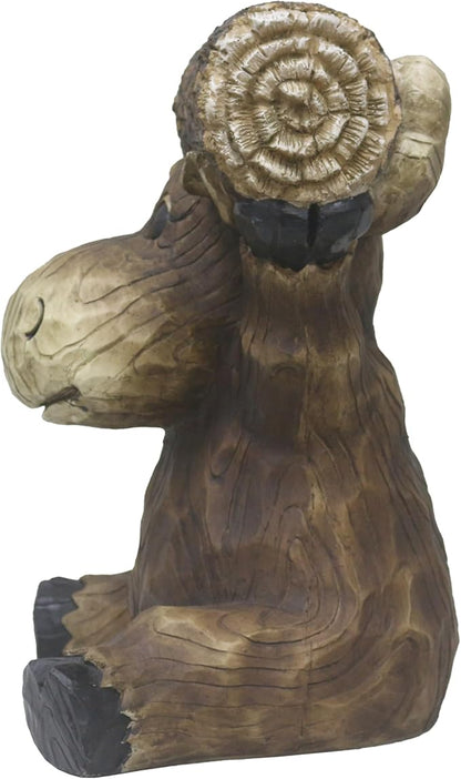 Hi-Line Gift Ltd Moose Cub Holding Welcome Sign Garden Decor