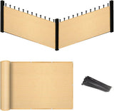 Eden's Decor Balcony Privacy Screen Beige 3'x 17' Cover Mesh Windscreen Weather-Resistant UV Protection for Backyard Deck, Patio, Balcony, Pool, Porch, Fence, Railing, Gardening