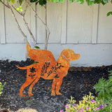 Cairn Terrier Dog Metal Sign,Yard Garden Decor,Dog Garden Decor,Rusty Animal Garden Stake,Metal Ornaments for Garden Outdoor Planters Lawn Custom Iron Art Sign Souvenirs Mourning Gifts