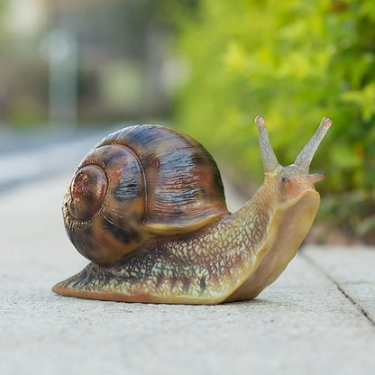 Garden Snail Sculpture, Reptile Resin Sculpture, Suitable for Outdoor Courtyard Pond Garden Lawn Decor Landscape, is The for Garden Enthusiasts (7 inches)