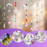 JYNTERPLAY 434Pcs Sun Catchers DIY Making Kit for Adults Arts and Crafts Crystal Suncatcher Hanging Prism Rainbow Maker for Indoor Window Garden Christmas Decor Fairy Lotus