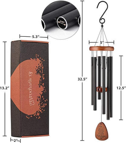 Sympathy Wind Chimes - Memorial Chimes for Loss of Loved One, Condolence Remembrance Gift in Memory of Mother Father, 32 Inch
