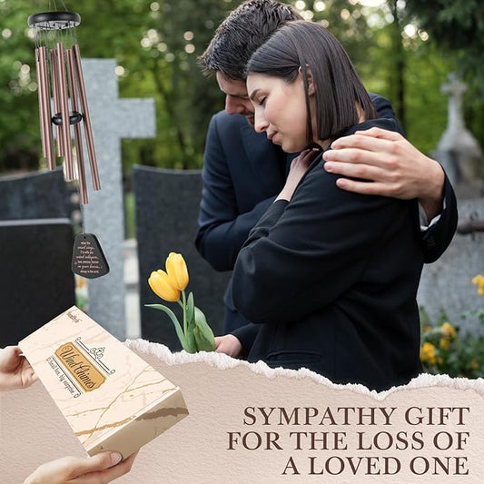 SteadStyle Memorial Gifts, Sympathy Wind Chimes for Loss of Loved One, Bereavement Memorial Remembrance Gifts for Loss of Mom Dad Husband Wife, Home Decor Outdoor Garden Patio(26in)