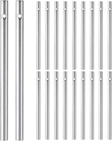 M METERXITY 20-Pack Wind Chime Tubes, Aluminum Wind Chime Empty Tubes, Metal Wind Bell for Adults Arts and Crafts/DIY Home Garden Outdoor Hanging Decorations [0.6x11.5cm, Silver]