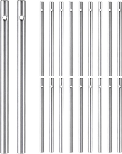 M METERXITY 20-Pack Wind Chime Tubes, Aluminum Wind Chime Empty Tubes, Metal Wind Bell for Adults Arts and Crafts/DIY Home Garden Outdoor Hanging Decorations [0.6x11.5cm, Silver]