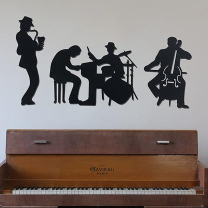 J-Fly Bathroom Decorations for Living Room Western Decor Music Metal Valentine Wall Art Jazz Music Theme Saxophone Wall Hanging Bedroom Office