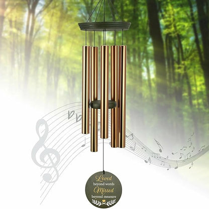 ASTARIN Memorial Angel 36" Wind Chimes, Personalized Name Sympathy Wind Chime, in Memory of Loss Mom Loved One, Large Deep Tone Bereavement Windchimes for Outside Clearance(Produced in USA)