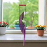INOOMP Vintage Metal Wind Chimes for Outdoor Garden and Patio, Purple Rotating Windbell Decoration with Musical Tone for Porch and Yard Hanging Decor