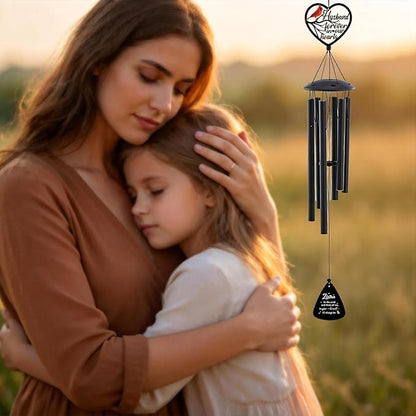 Memorial Gifts for Loss of Husband - Metal Sympathy Wind Chimes for Loved One Indoor Outdoor Patio Garden Yard Backyard Balcony Porch Hanging Decor Bereavement Remembrance Decorations