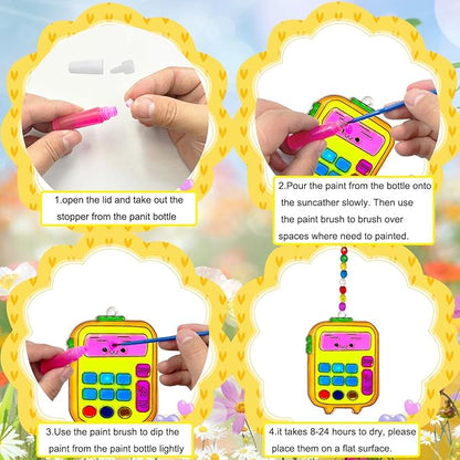 30 Sets Suncatcher Kit Back to School Suncatchers Apple Pencil Window Paint Art Drawing DIY Craft Kits Sun Catchers First Day of School Supplies for Stationery Party Gift Exchange Classroom Activities