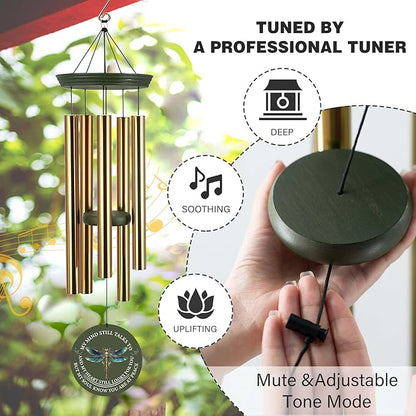 ASTARIN Personalized Wind Chimes, Memorial Wind Chimes, Dragonfly Custom Name Sympathy Gifts Windchime for Loss of Loved One, Condolences 30in/36in Wind Chime for Loss of Loved Ones(Produced in USA)