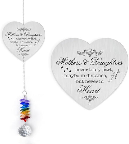 Aluminum Ornament Suncatcher - Christmas Mother's Day Birthday Gift for Women - Mothers and Daughters Keepsake - Heartfelt Gifts for Mom, Grandma, Nana, Mama, Daughters, Granddaughters