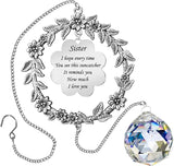 Birthday Sisters Gifts from Sister Brother, Christmas, Birthday, Valentines Day, Suncatcher Gifts for Sister/Sister in Law, Sun Catcher Sister Gift Ideas