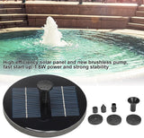 Solar Fountain, Round Solar Water Fountain Pump for Bird Bath, 1.6W Floating Solar Landscape Fountain for Garden Decoration Pool Pond