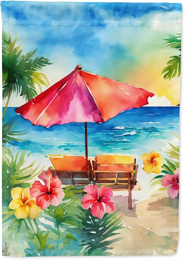 Caroline's Treasures Hawaii Hawaiian Hibiscus in Watercolor Garden Flag Mailbox Flag Decorative Yard Flag Banner Outside Patio Artwork Yard Flower Beds, Garden Size, Multicolor