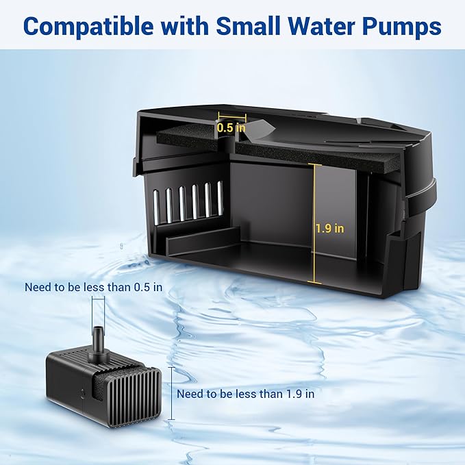 Biling Pond Filter Pump Box for Outdoor Indoor, Compact Filtration Solution for Fish Pond, Aquarium, Fish Tank