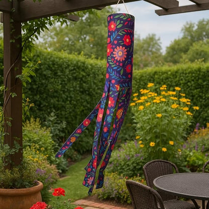 Madrona Brands Blooming Flowers Spring Windsock for Outside 48 Inch | Durable Outdoor Decorative Hanging Wind Sock Flag | Patio, Yard, Garden