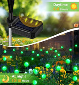 NBQQ Solar Garden Lights Outdoor, Waterproof Solar Powered Lights for Yard Pathway Patio, Swaying Lawn Decor as Gardening Gifts for Women Holiday(Green,4 Pack)