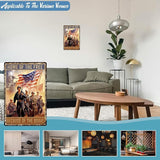 Veteran Metal Tin Sign Home of The Free Because Brave Vintage Sign For Happy Veterans Day Gift Decor Wall 8x12 inch