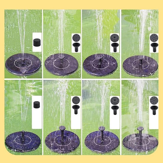 Solar Bird Bath Fountains Pump, 1W/1.4W Solar Powered Fountain Glass Panel with Fixed Rods, Standing Floating Water Fountain Pump for Bird Bath, Garden, Pond, Pool, Outdoor