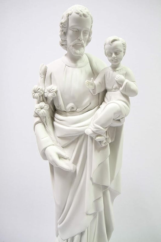 Vittoria Collection 25.5 Inch Saint St Joseph with Child Italian Statue Sculpture Figurine Made in Italy Indoor Outdoor