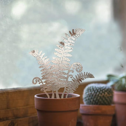 Rustic Metal Fern Leaf Sculpture, Rusty Art Flower Garden Landscape Garden Decor Gift Rustic Yard Ornament Garden Art Yard Art Sculpture Gift