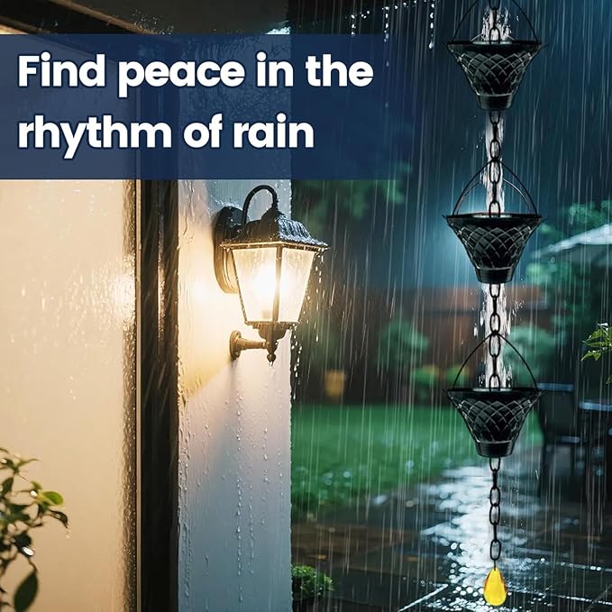 Functional Gardens Decoration Rain Chain Antique Styles Outdoor for Effective Gardens Drainage Decoration