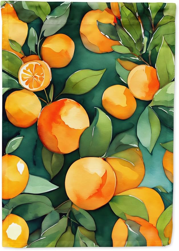 Caroline's Treasures Florida Orange Blossom in Watercolor Garden Flag Mailbox Flag Decorative Yard Flag Banner Outside Patio Artwork Yard Flower Beds, Garden Size, Multicolor