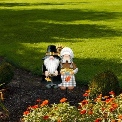 Briarwood Lane Thanksgiving Gnomes Metal Art