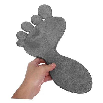 Mikikit 1 Pair Cast Iron Garden Footprint Stepping Stones Heavy Duty Outdoor Mats for Walkway Decor Low Maintenance Iron Garden Statues for Clean Pathways and Easy Access