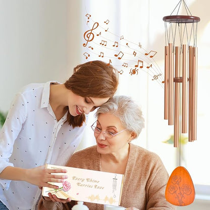 Gifts for Mom, 35'' Moms Wind Chimes, Thanksgiving Mother's Day Christmas Valentines Day Gift for Mom, Mother Birthday Gift from Daughter Son, Love Reminder Gifts