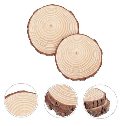 VICASKY 2pcs Wooden Garden Stepping Stones Outdoor Pathway Decor Lightweight Durable Wood Logs for Lawn Patio Walkway Landscaping