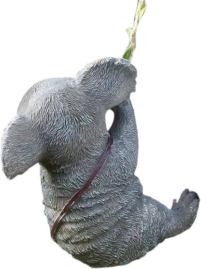 Koala Garden Decor Outdoor Statues Cute Animal Figurines Resin Outdoor Hanging Decor for Yard Ornaments Porch Decor OutsideDecor Tree Art Deco Outdoor Koala Gifts for Girls