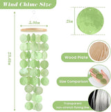 Wind Chimes for Outside - Handcrafted Green Capiz Shells Windchime Coastal Style Decor for Indoor/Outdoors, Garden Decor, Great for Women, Wind Chimes Lovers and More