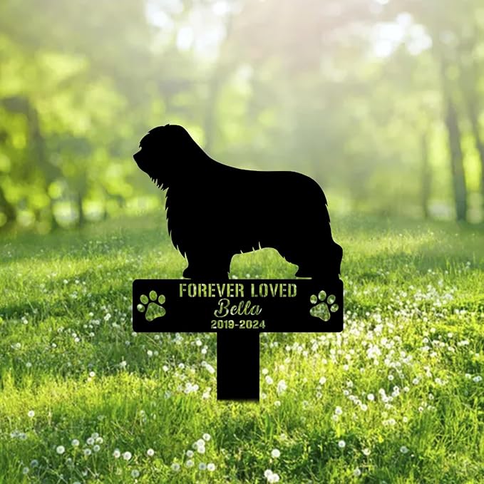 Custom Polish Lowland Sheepdog Metal Memorial Garden Stake Personalized Pet Grave Marker Name Sign Remembrance Stake Decor Sympathy Dog Loss,Outdoor Statues for Yard Garden Lawn Patio Pathway Grave.