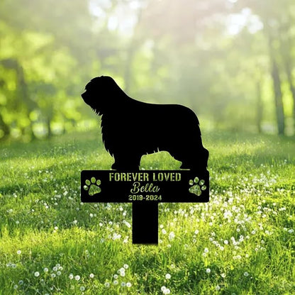 Custom Polish Lowland Sheepdog Metal Memorial Garden Stake Personalized Pet Grave Marker Name Sign Remembrance Stake Decor Sympathy Dog Loss,Outdoor Statues for Yard Garden Lawn Patio Pathway Grave.
