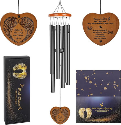 Wind Chimes Outdoor Outside,35" Memorial Wind Chimes,Bereavement Funeral Sympathy Gifts for Loss of Loved One, Mother,Father