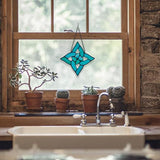 Celtic Trinity Knot Stained Glass Window Hanging Suncatcher Ornament,Irish Decoration Handmade Birthday Gifts for Women Parents Aunt Sister,St Patrick's Day Gifts for Mom Grandma