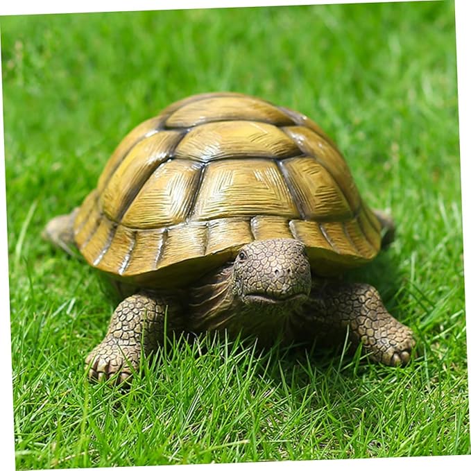 Decorative Tortoise Resin Ornament for Garden Charming Outdoor Sculpture for Lawn Patio and Home Unique Rustic Garden Lovers