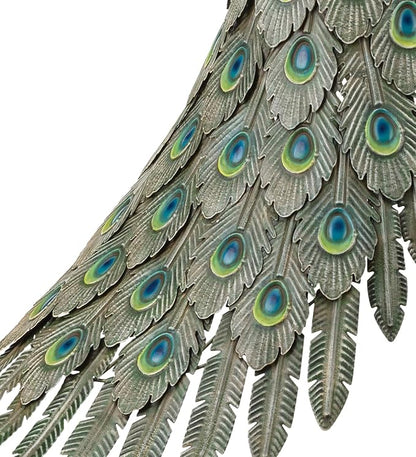 Regal Art & Gift Peacock Metal Statue – Indoor Outdoor Decorative Sculpture for Home & Garden Décor, Weather-Resistant Yard Art Figure for Patio, Lawn, Standing