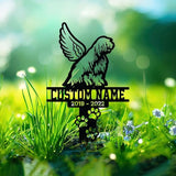 Custom Komondor Dog Memorial Garden Stake, Komondor Dog Grave Marker, Dog Memorial Gift, Dog Loss Sympathy Sign, Metal Garden Marker, Komondor Dog Lawn Sign, Komondor Dog Present.
