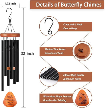 Mom Gift, 32" Mom Wind Chimes Gifts, Birthday Gifts from Daughter, Gift for Mothers Day Christmas