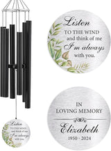 ASTARIN Personalized 30" Memorial Wind Chimes for Outside, Bereavement Gift in Remembrance of a Loved One, Sympathy Gift for Loss of Mother Father Husband, Garden Patio Decor