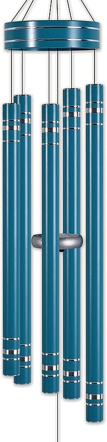Sunset Vista Designs Metal Wind Chime Vista Classics Galaxy Etched Aluminum Windchime with Spiral Windcatcher, Sea Breeze, 41" Long