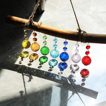 Crystal Suncatchers Colorful Prism Balls Hanging Sun Catchers Rainbow Maker Light Catcher for Window Home Garden Christmas Day Party Wedding Decoration