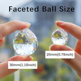 HDCRYSTALGIFTS 48pcs Clear Faceted Crystal Ball Prism 1.2"/30mm Glass Prism Sun Shine Catcher Rainbow Pendants Maker, Hanging Crystals Prisms for Windows Home Decor