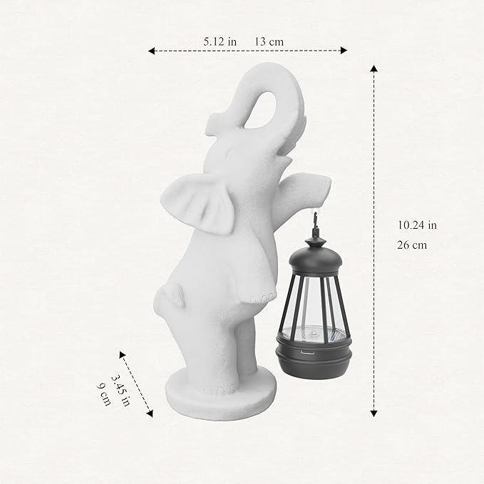 Elephant/Cat Sculpture Lantern Decor - Outdoor Lanterns&Indoor Statue Decorations for Garden,Yard,Porch,Home,Balcony - Gifts for Birthdays,Christmas,Children,Friends,Family,Mom,Women (W - Elephant2)